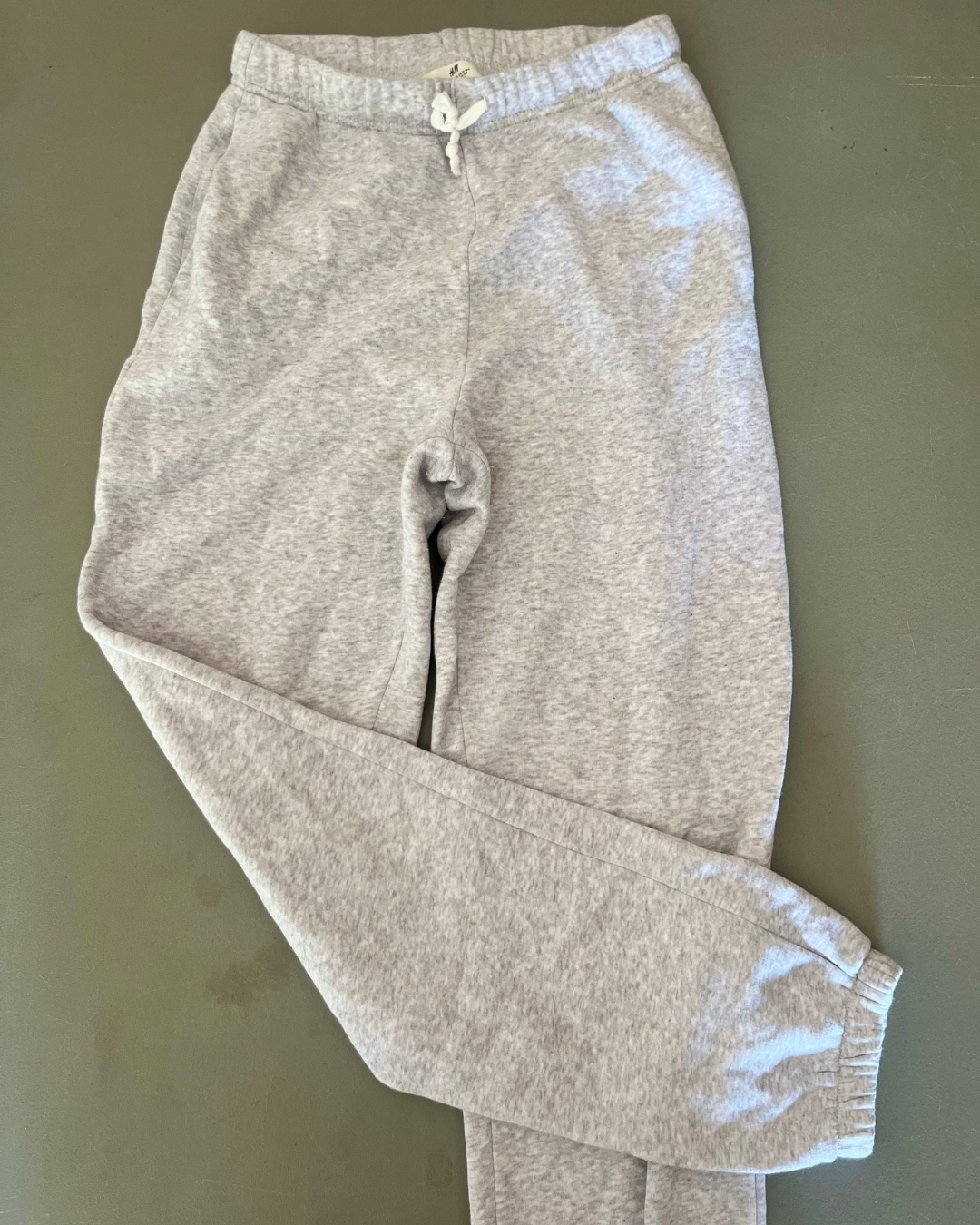H&M grey melange tracksuit pants 13/14Y