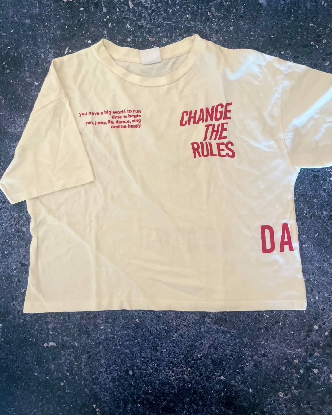 Zara beige Change the Rules T-shirt 10Y