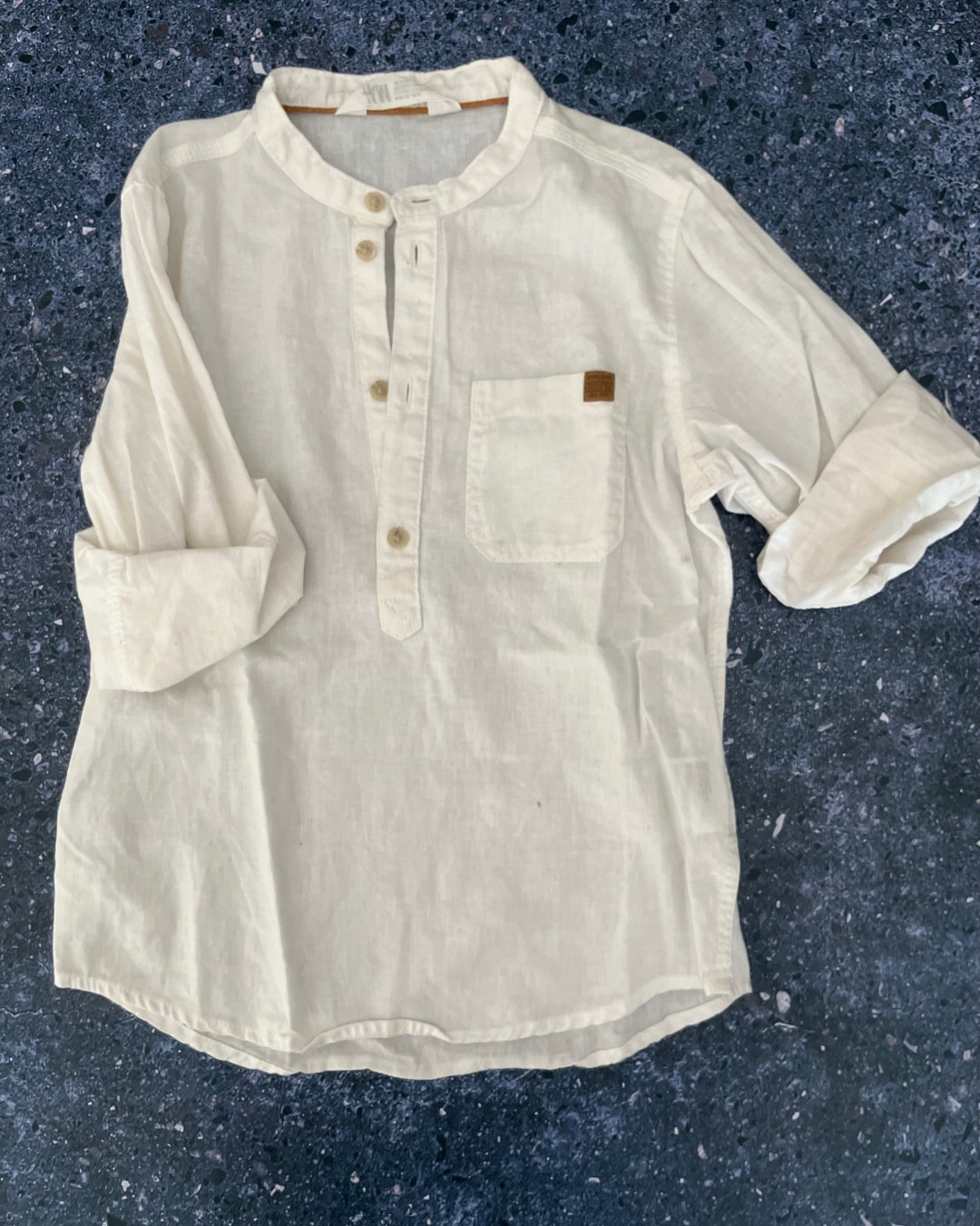 H&M white collared shirt 5/6Y