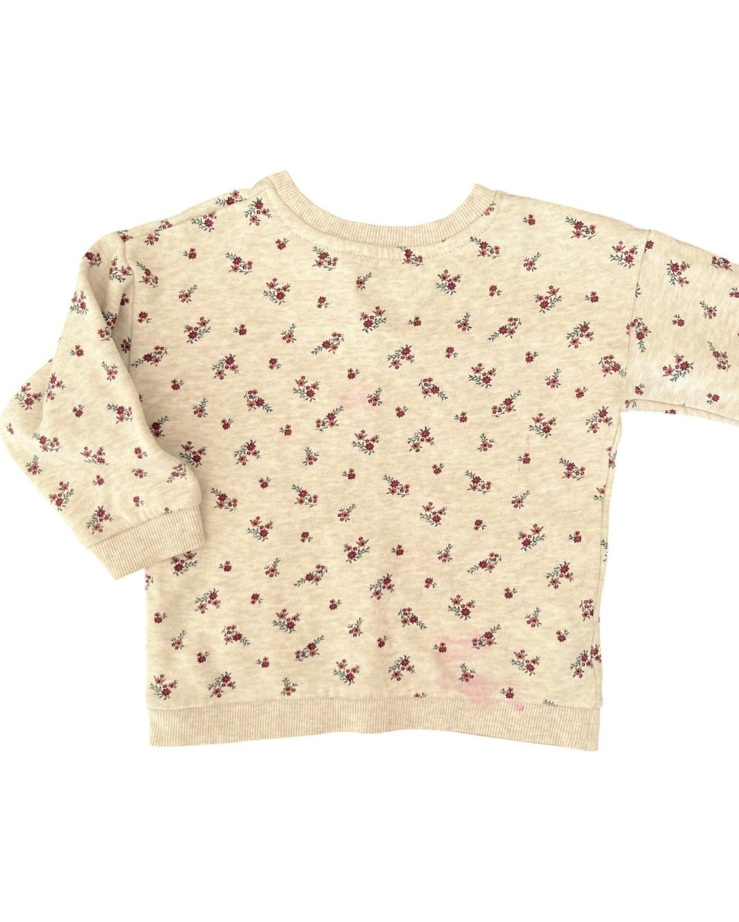 Mango beige floral sweater 12/18M