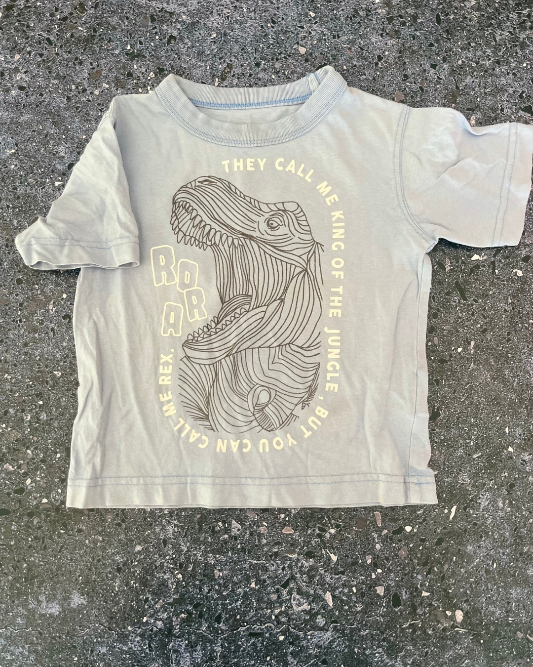 Cotton On light blue dinosaur T-shirt 2Y