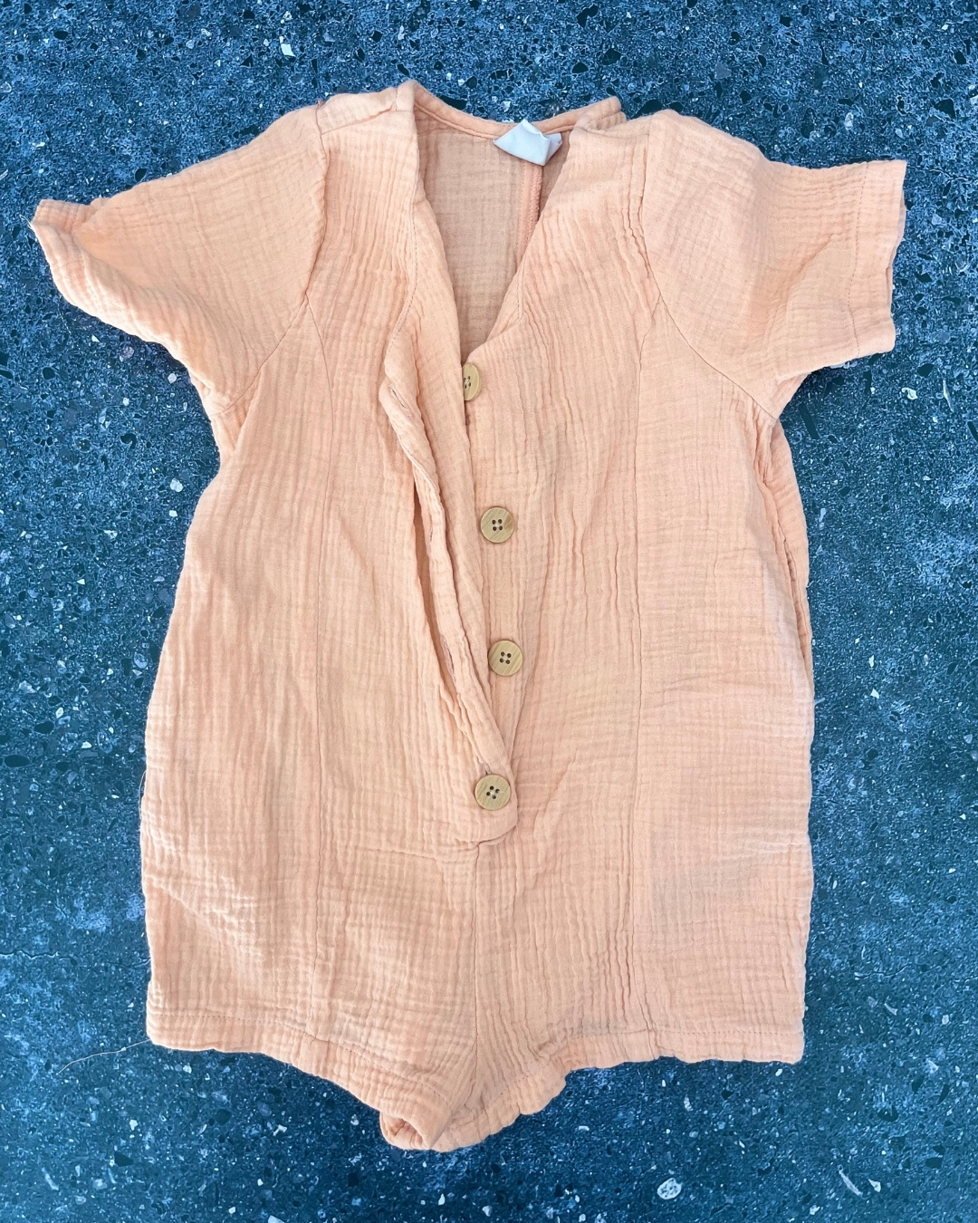 Cotton On orange romper 4Y
