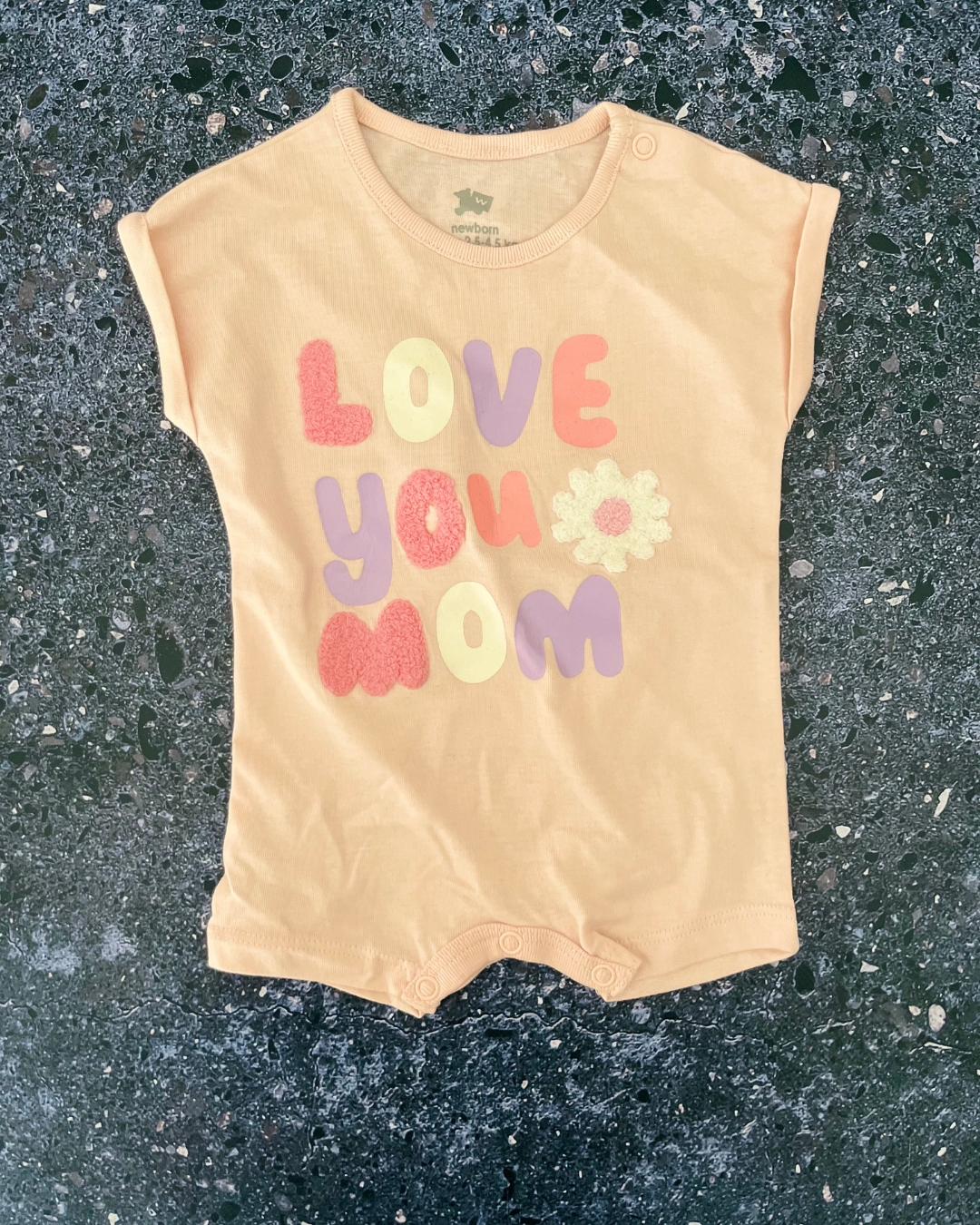 Woolworths pink Love You Mom romper Newborn