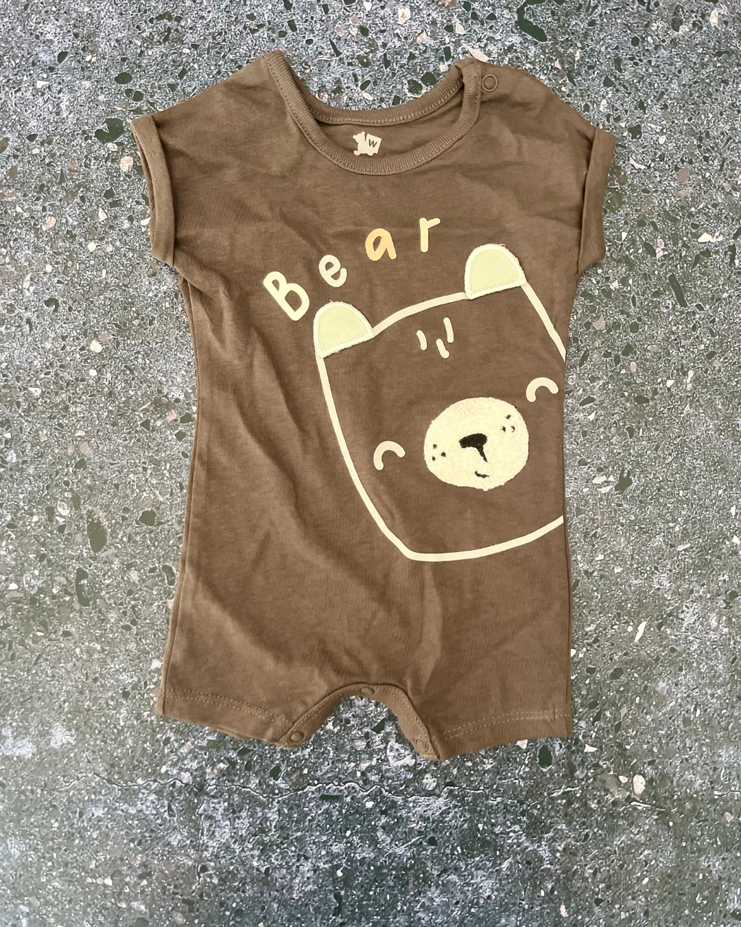 Woolworths grey bear romper Newborn