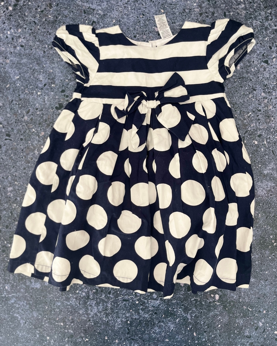 M&Co blue polka dot dress 12/18M