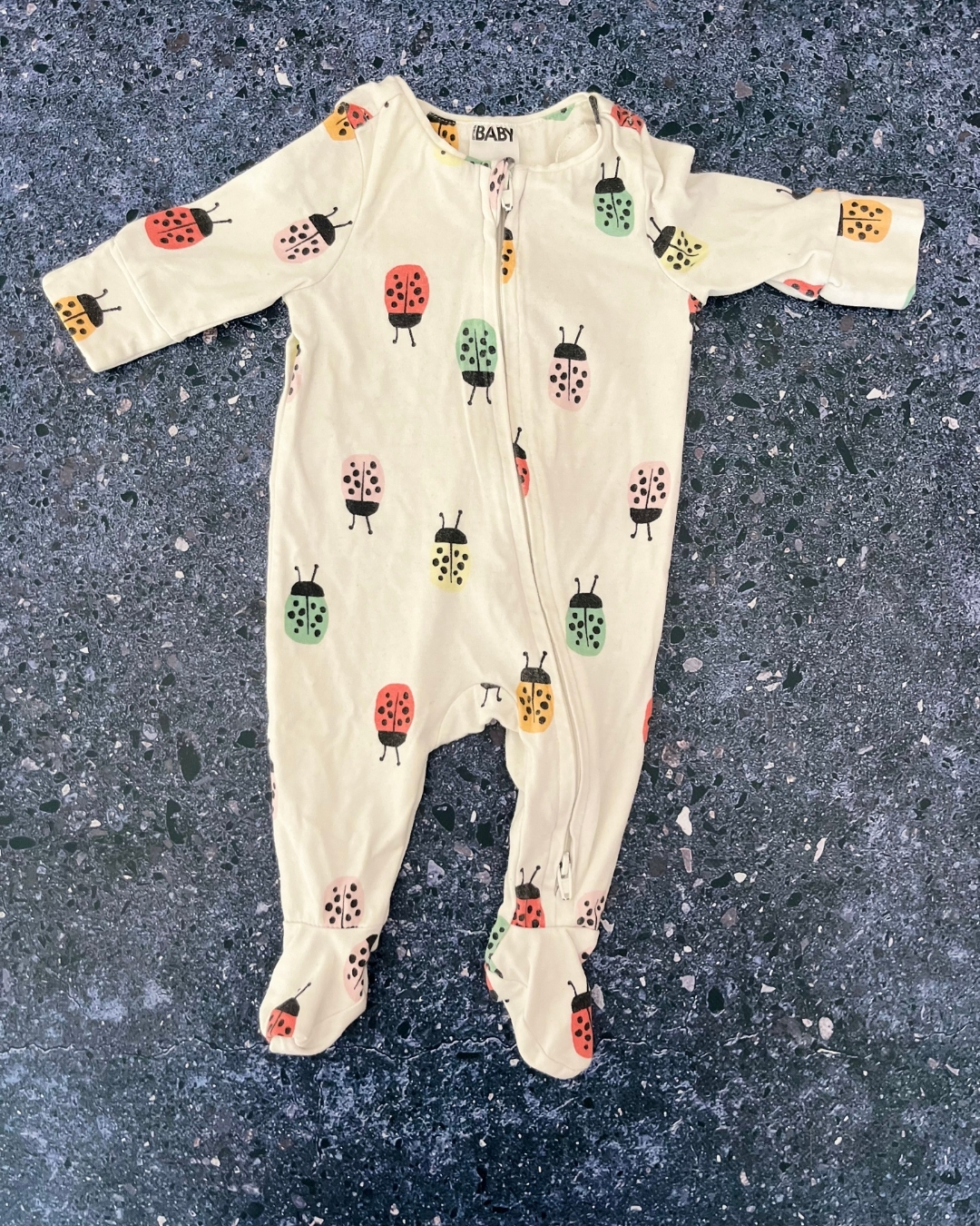 Cotton On white ladybirds onesie Newborn