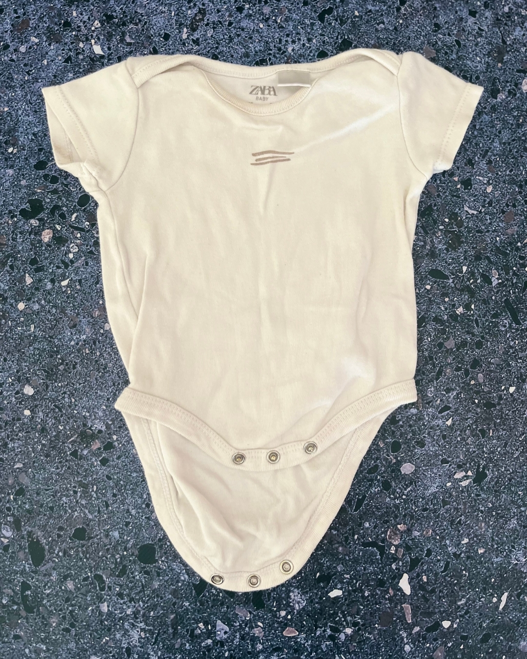 Zara white baby grow 3/6M