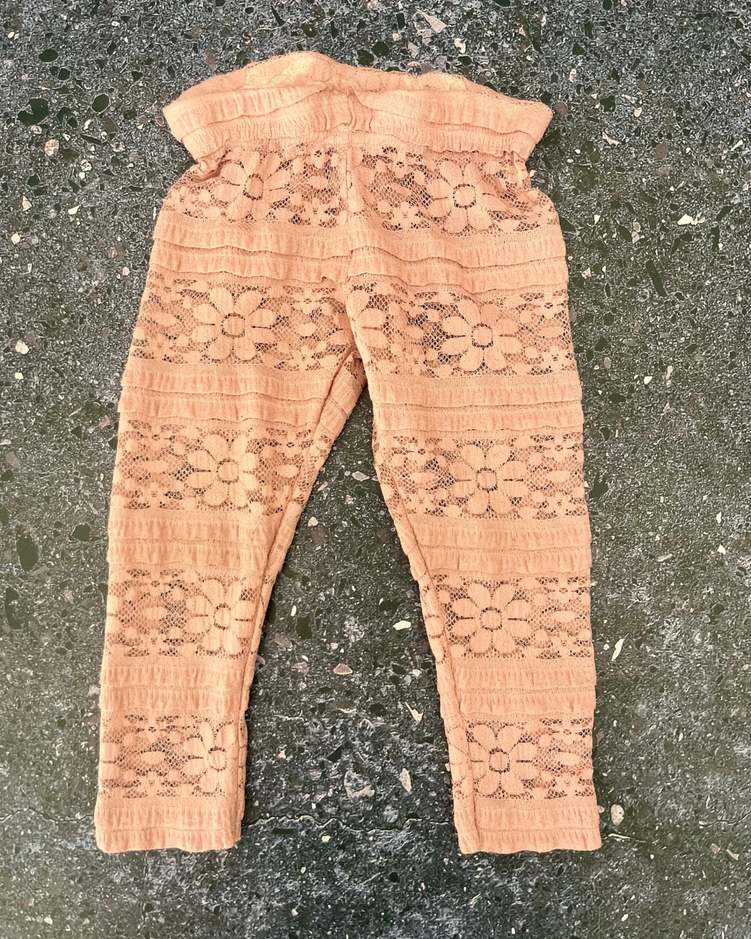 Eeny Meeny pink floral tonal pants 6/12M