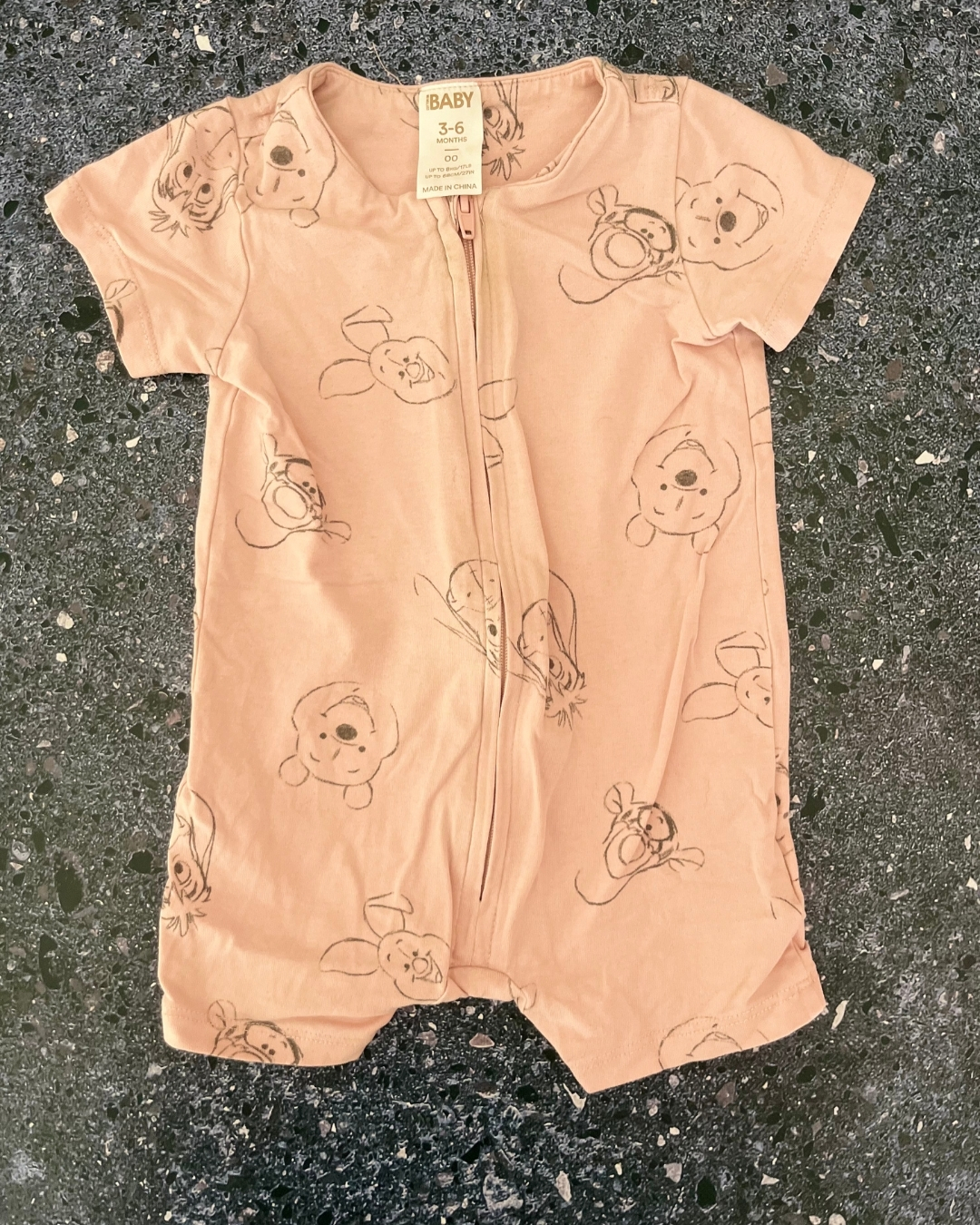 Cotton On pink Winnie the Pooh romper 3/6M