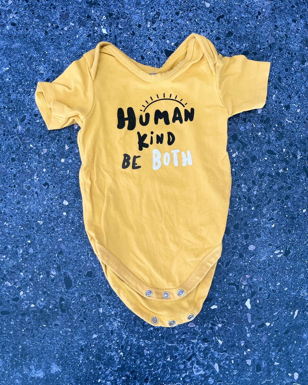 Woolworths yellow Be Kind baby grow 3/6M