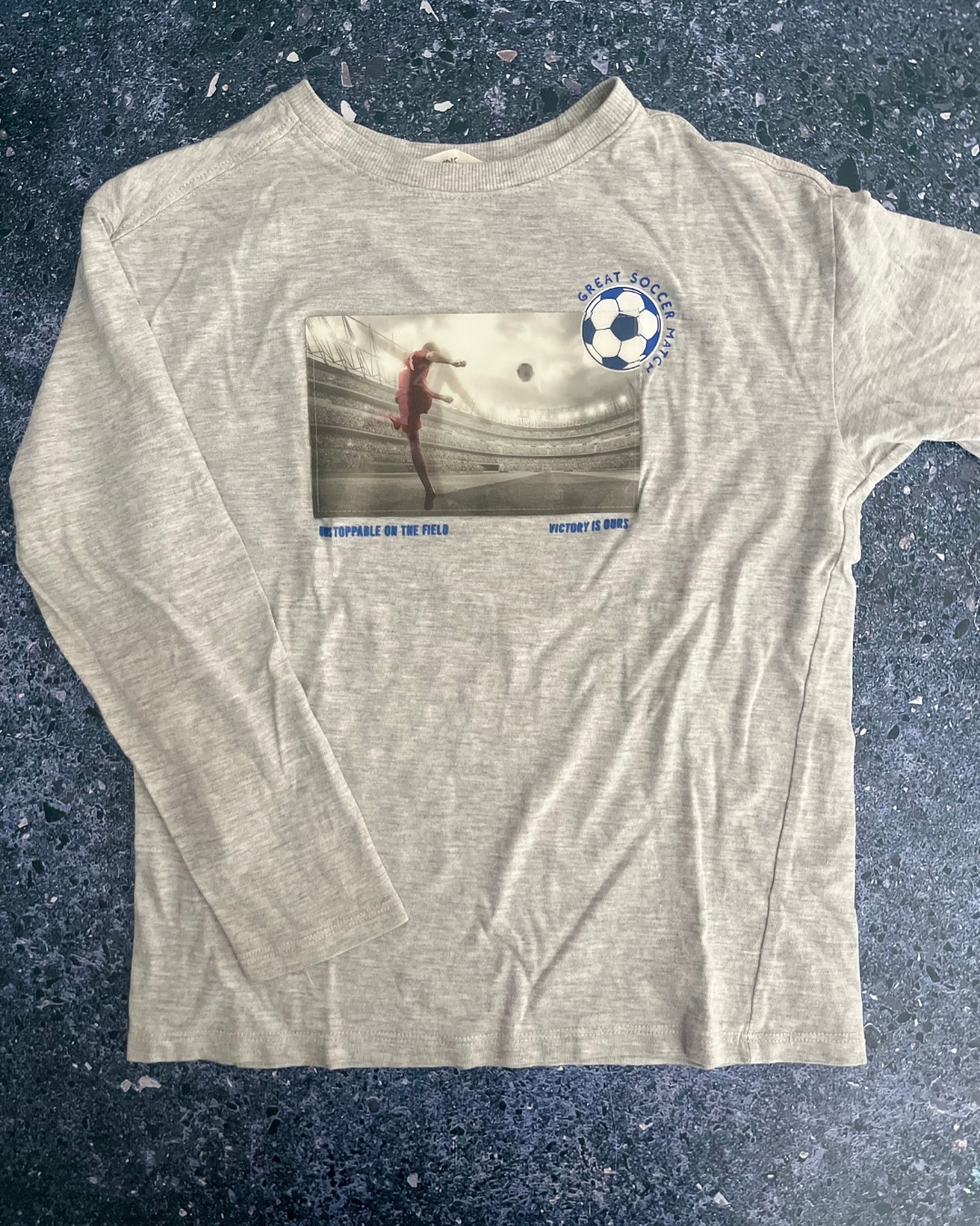 Mango grey soccer long sleeve T-shirt 7/8