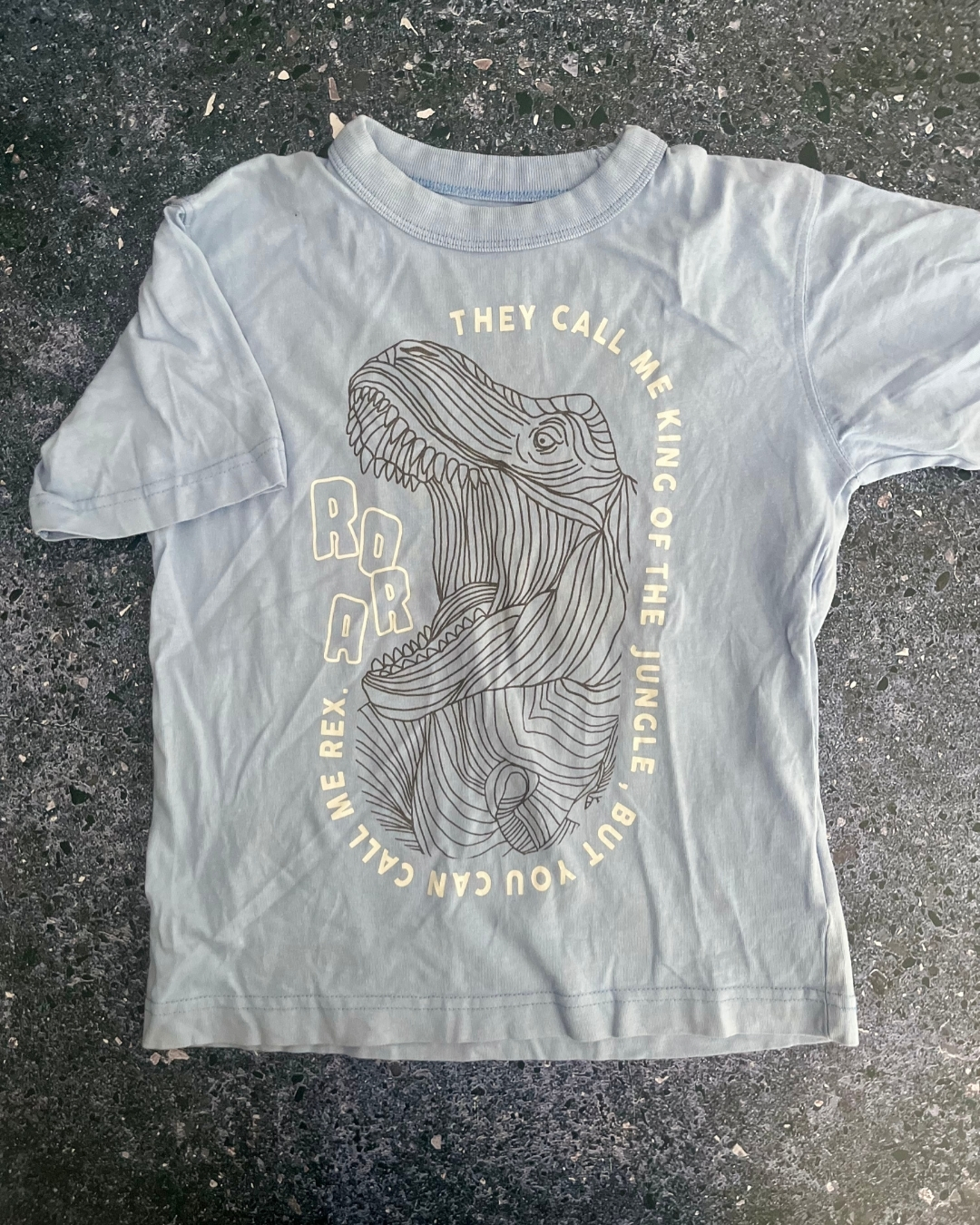 Cotton On blue T-Rex T-shirt 6Y