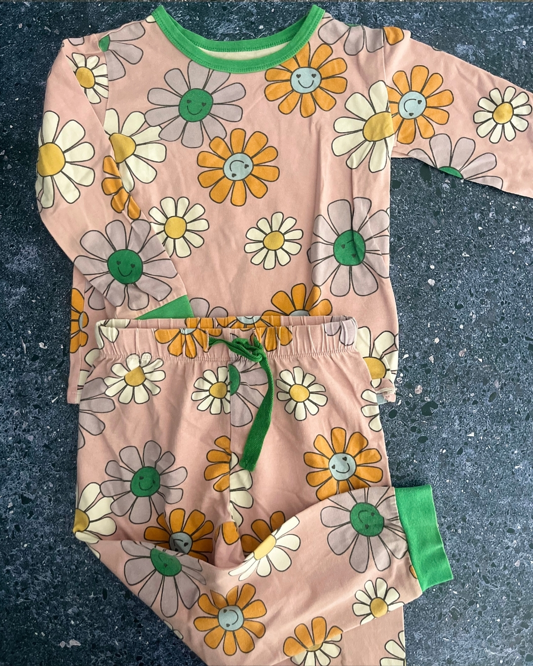 Cotton On pink floral pajama set 4Y