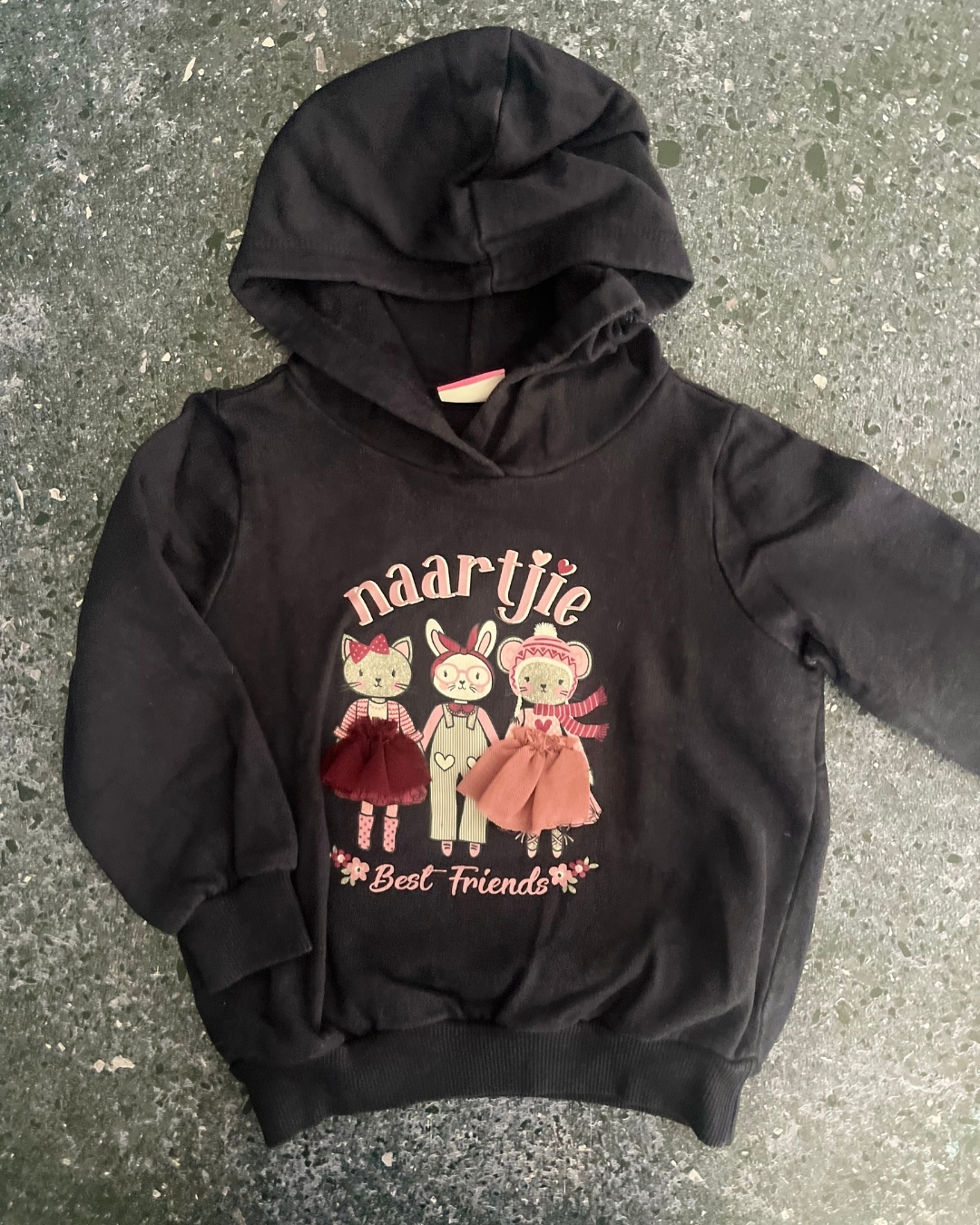 Naartjie navy mice hoodie 2/3Y