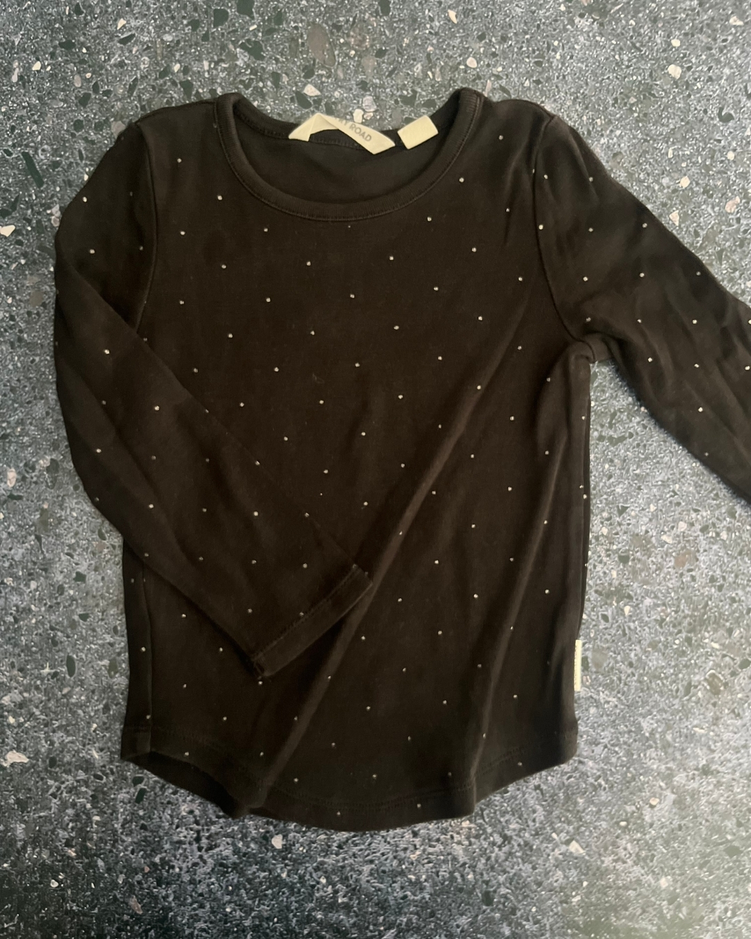 Country Road black polka dot top 2Y