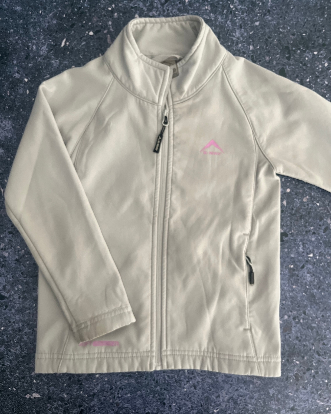 K-Way grey and pink softshell 3/4Y