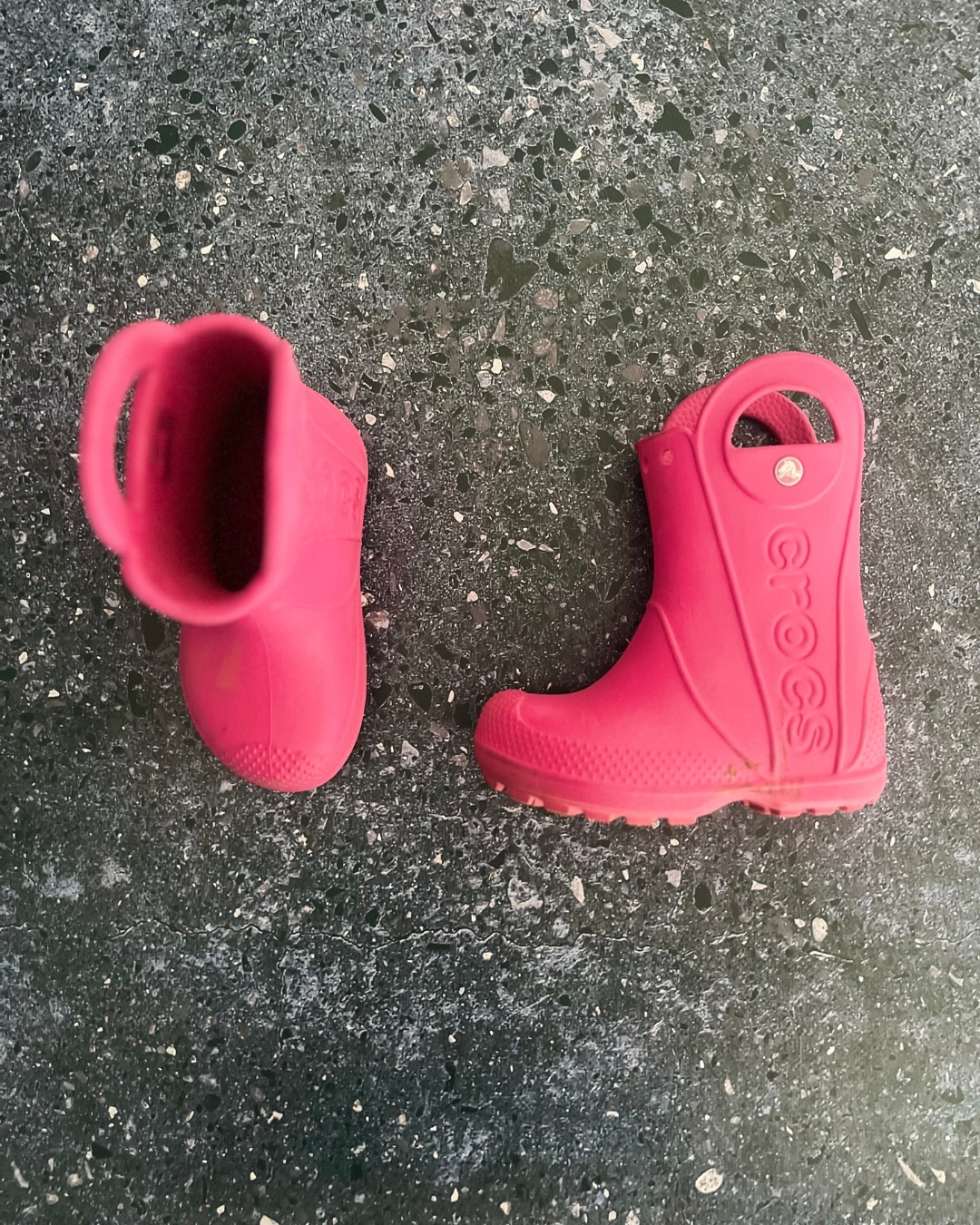 Crocs pink boots Size 7