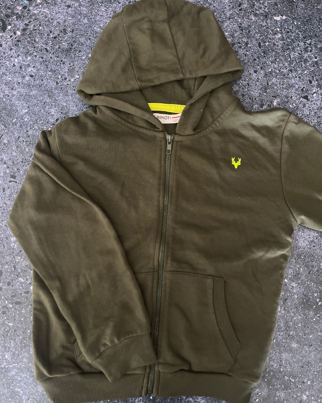Minoti green hoodie 9/10Y