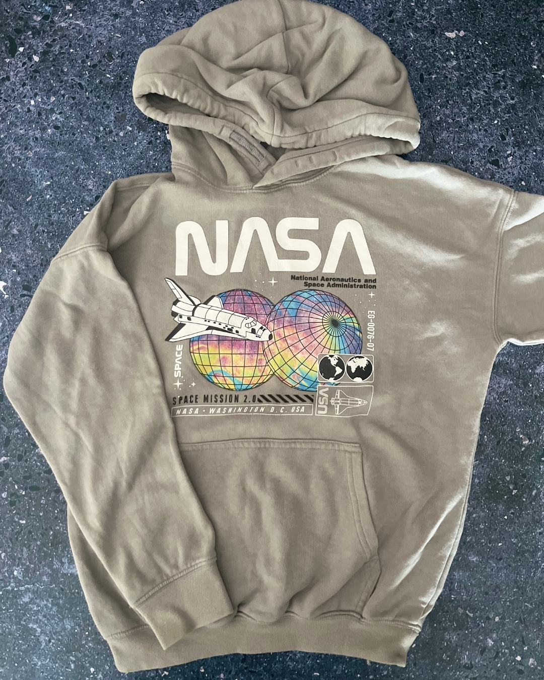 H&M grey NASA hoodie 8/10Y