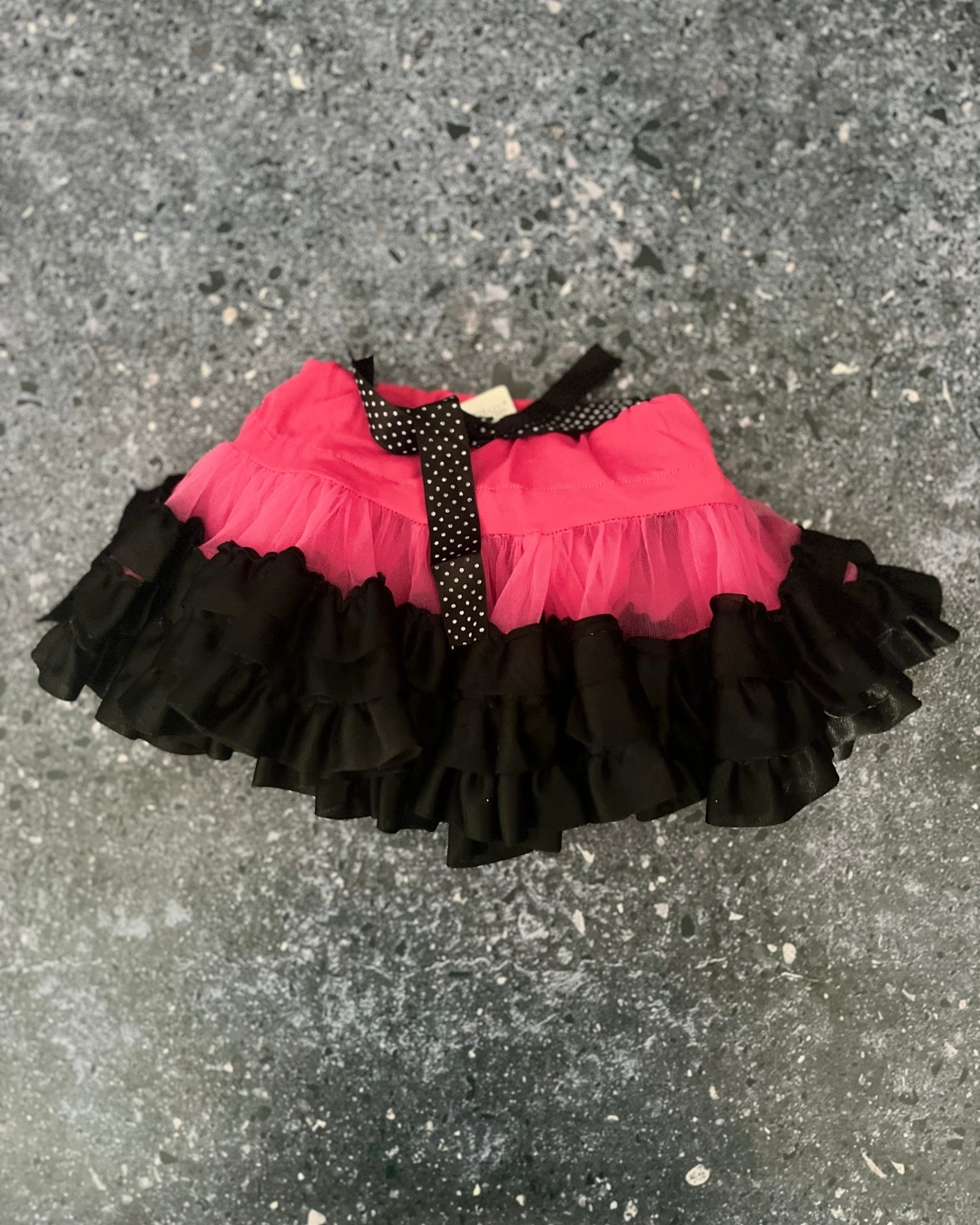 Popatil pink and black tulle skirt 2Y