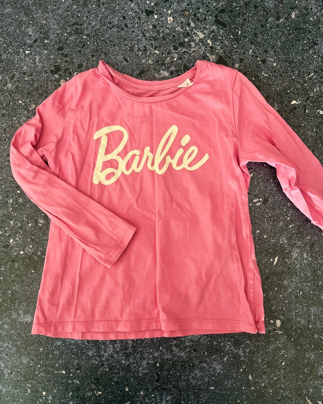 H&M pink Barbie long sleeve top 2/4Y