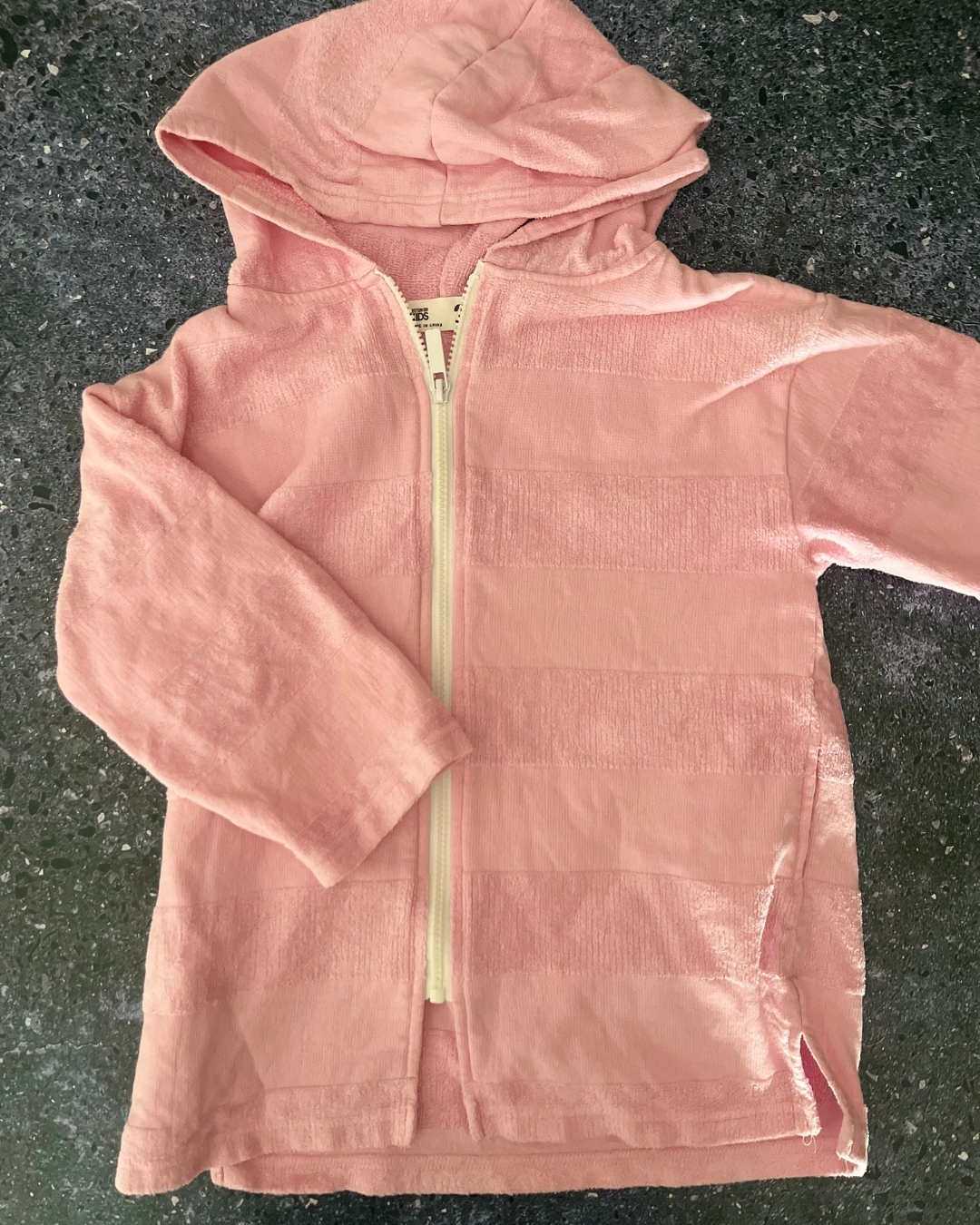 Cotton On pink towelling hoodie 2/4Y