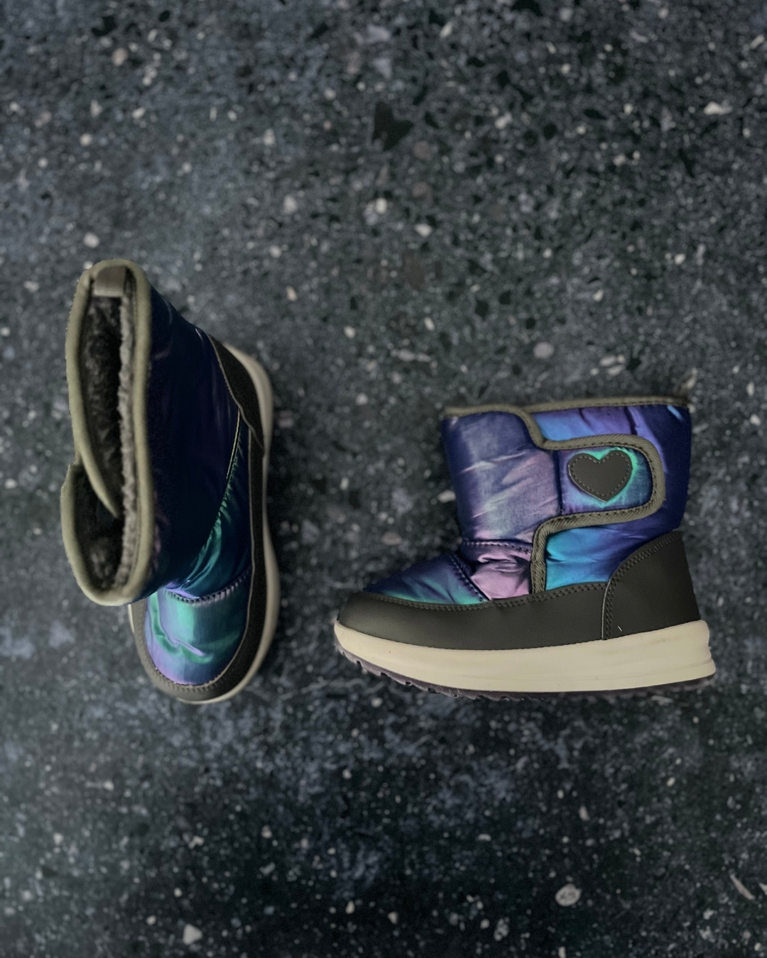 Yippi blue and grey boots Size 9