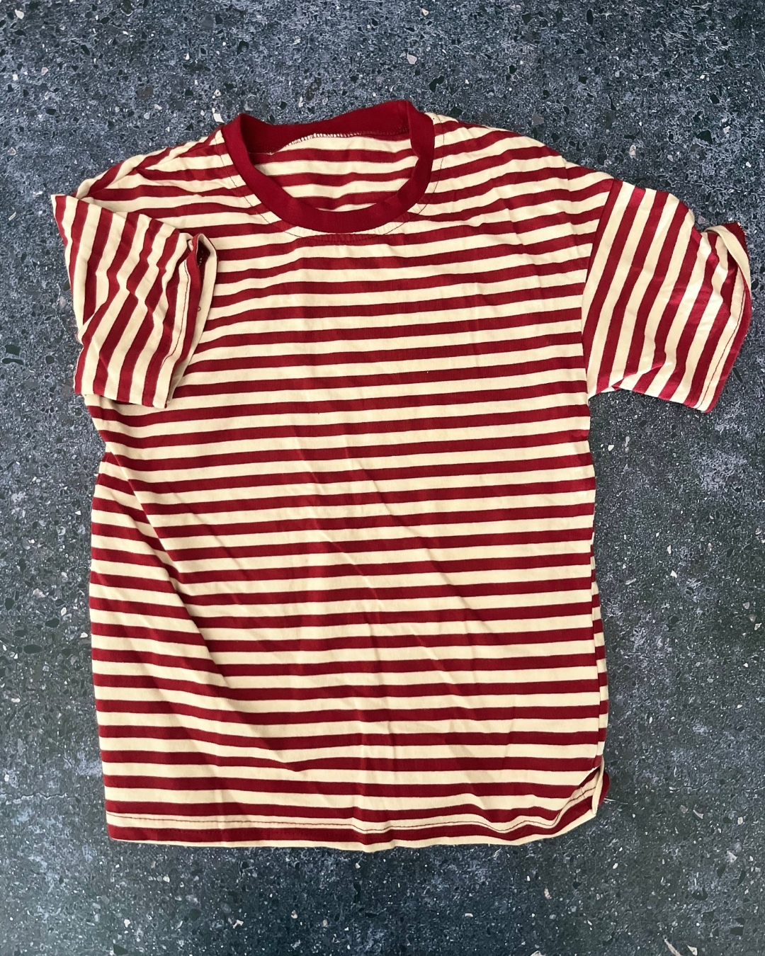 Pop Candy red and white striped shirt 10/11Y