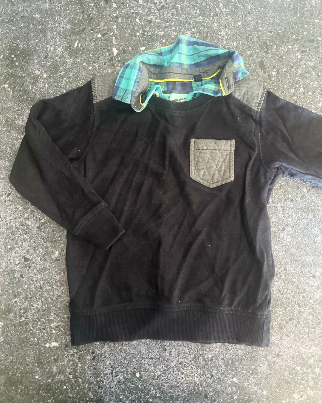 Next Super Star navy sweater with collar 4/5Y