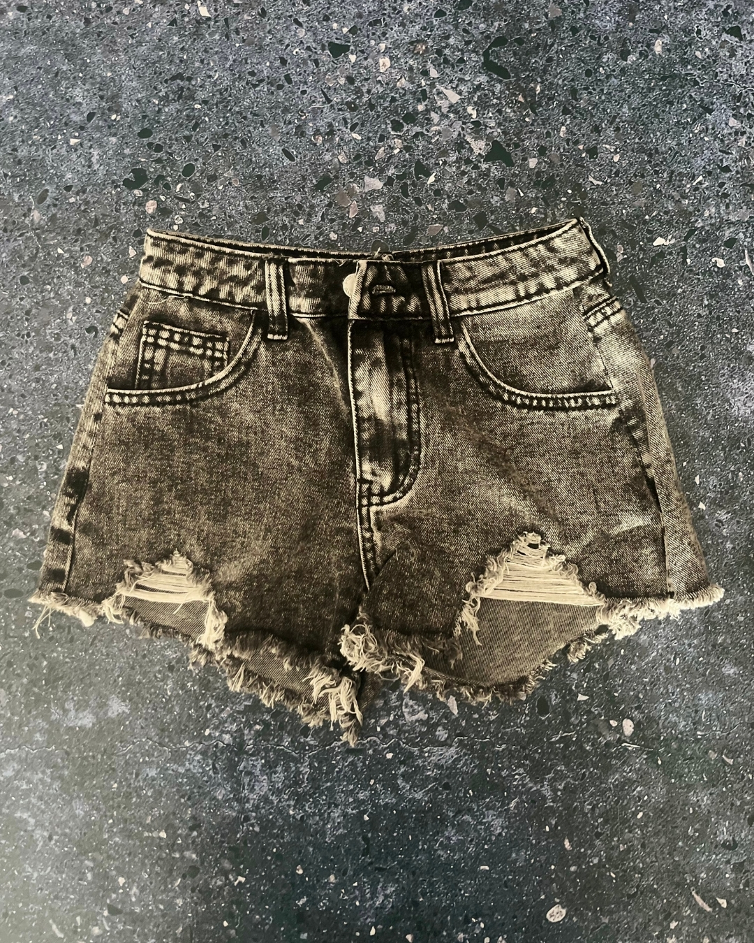 Shein black denim shorts 10Y