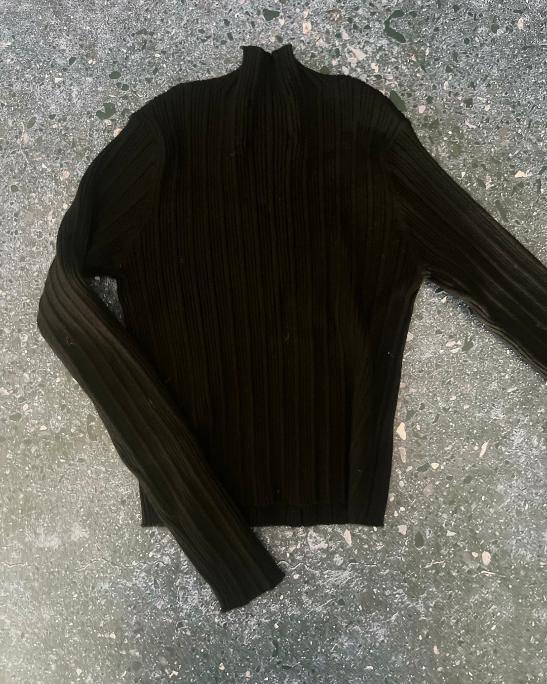 Zara black ribbed sweater 9/10Y