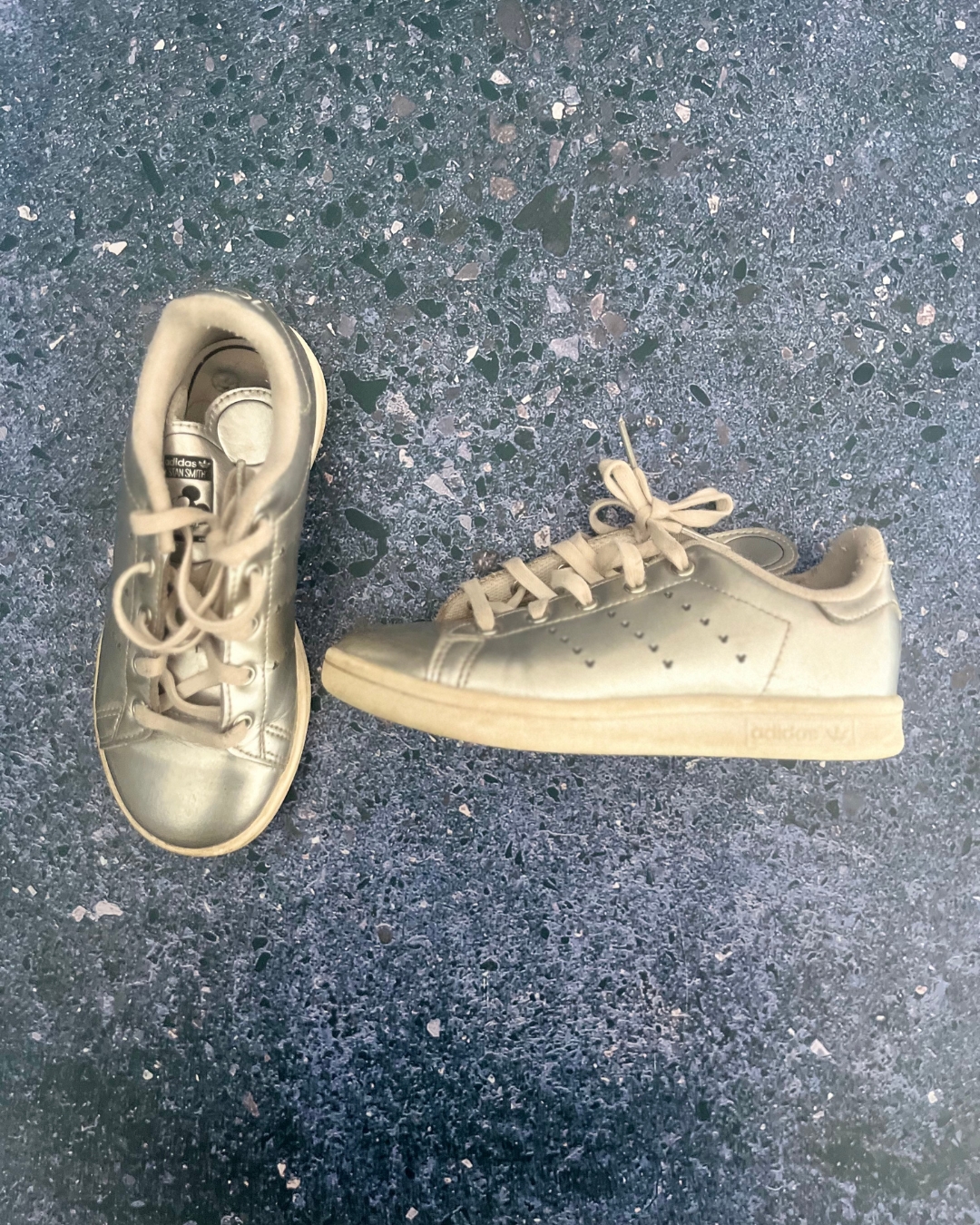 Adidas silver Stan Smith Mickey Mouse shoes Size 12