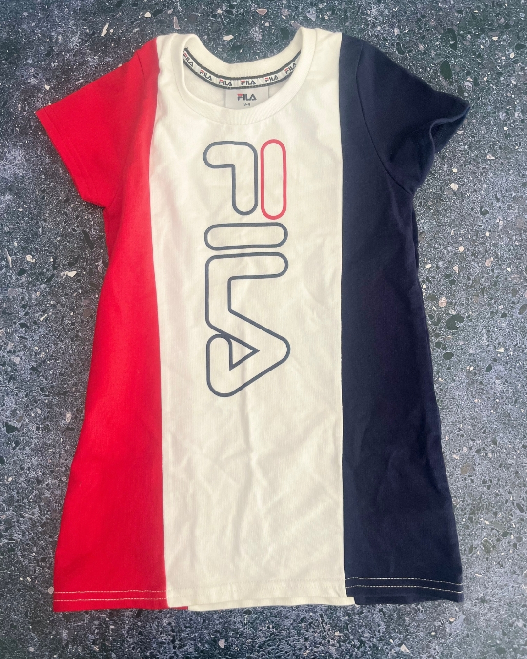 Fila blue, white and red dress 3/4Y
