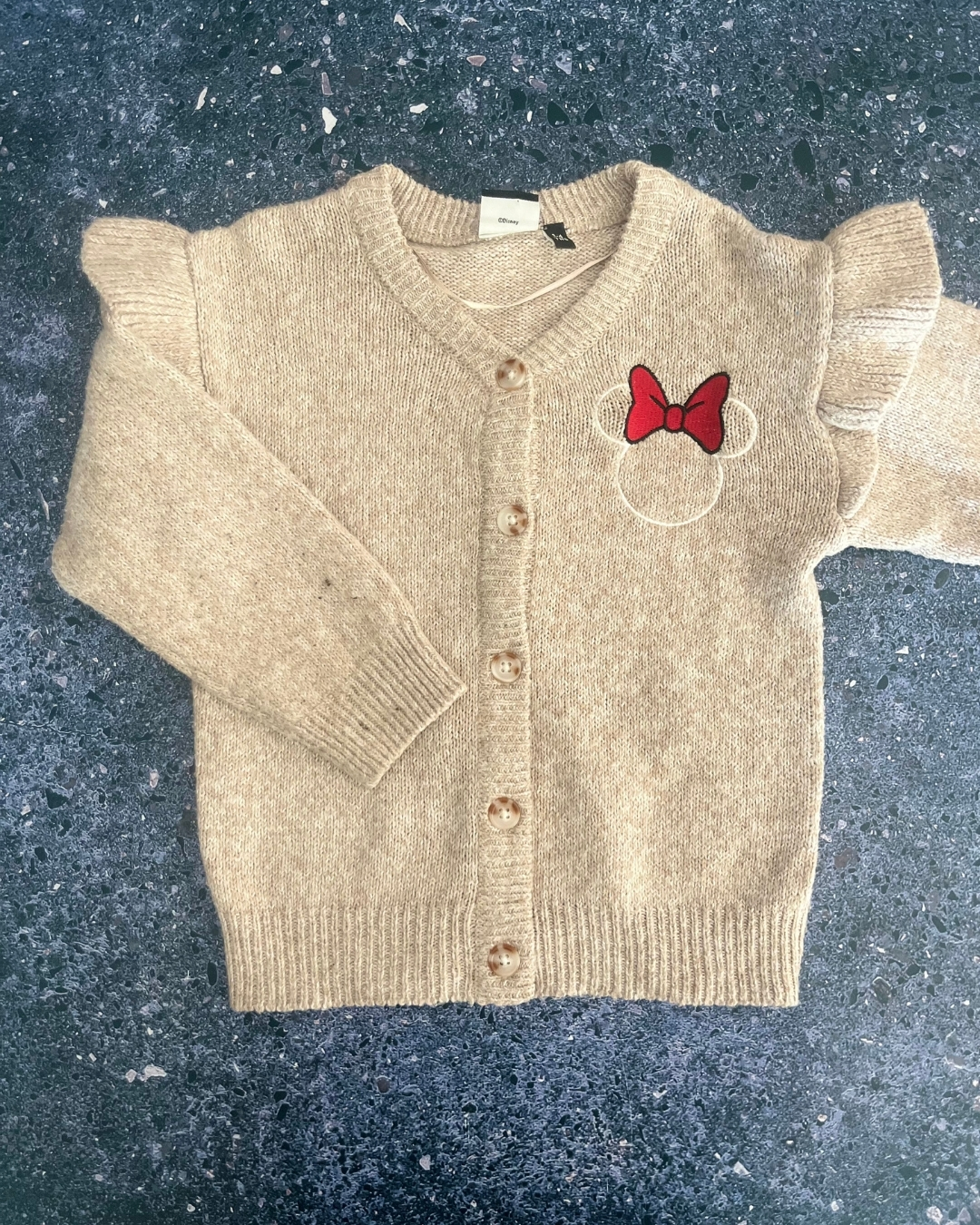 Disney Minnie Mouse brown cardigan 3/4Y