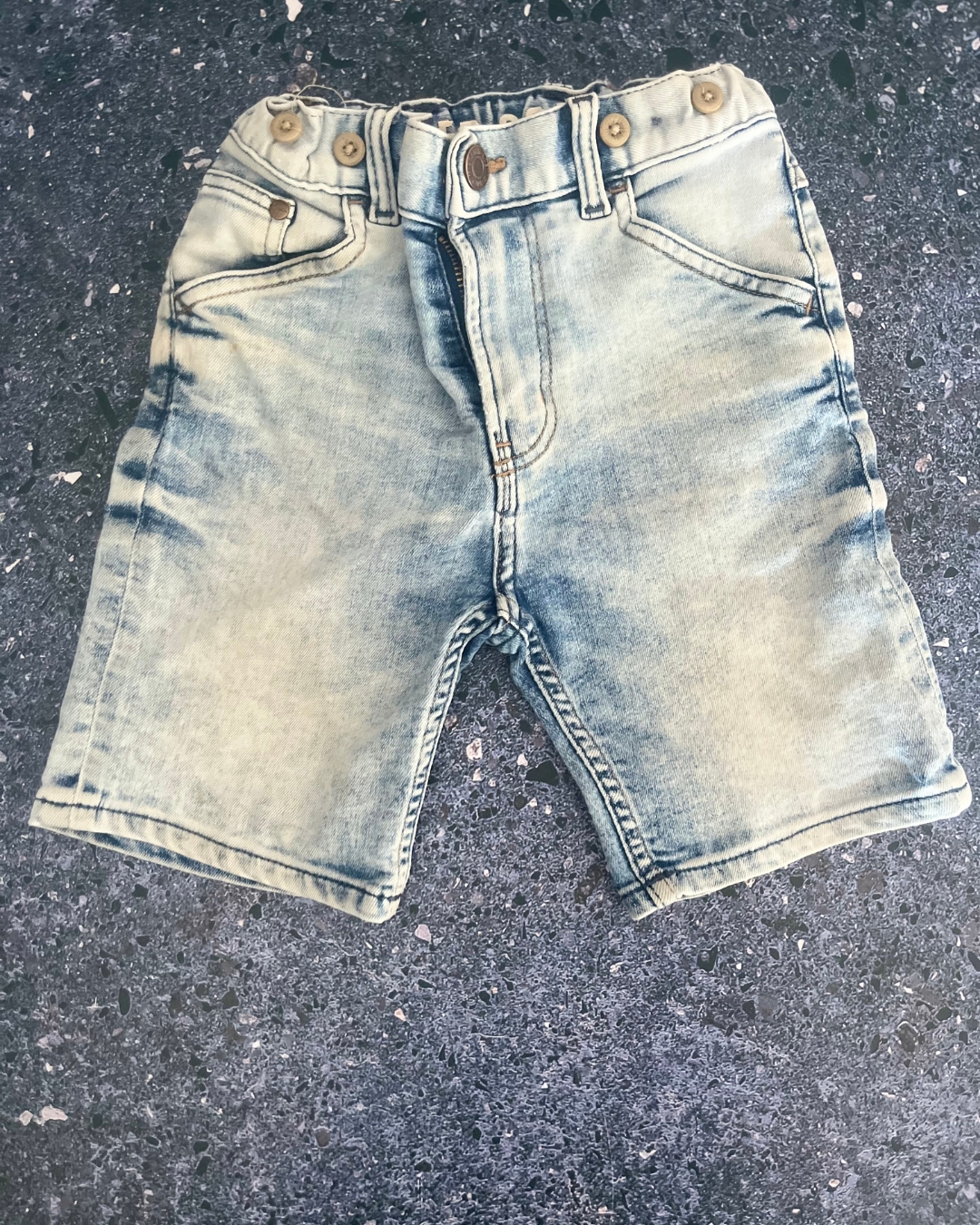 &Denim faded blue denim shorts 4/5Y