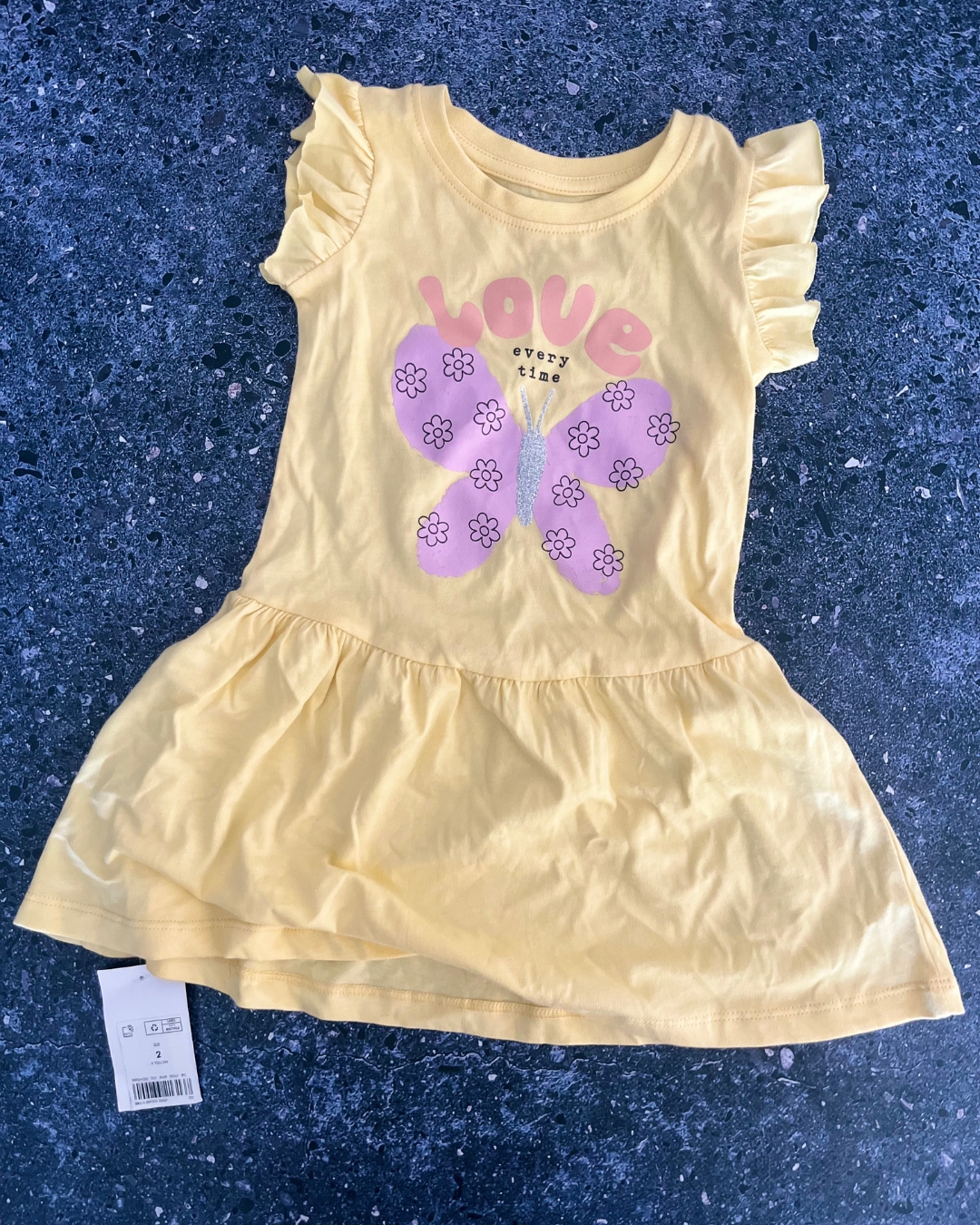 *NEW* Woolworths yellow butterfly dress 2Y