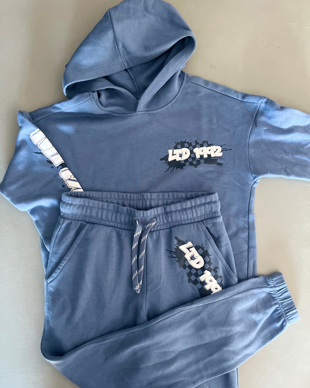 LTD blue paint splatter tracksuit set 11/12Y