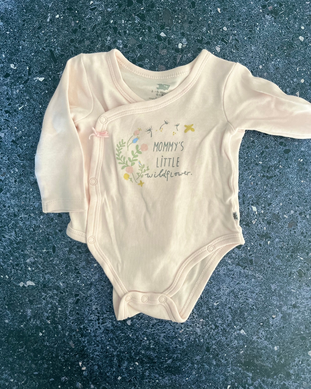 Woolworths pink Mommy's Little Wildflower baby grow 3/6M
