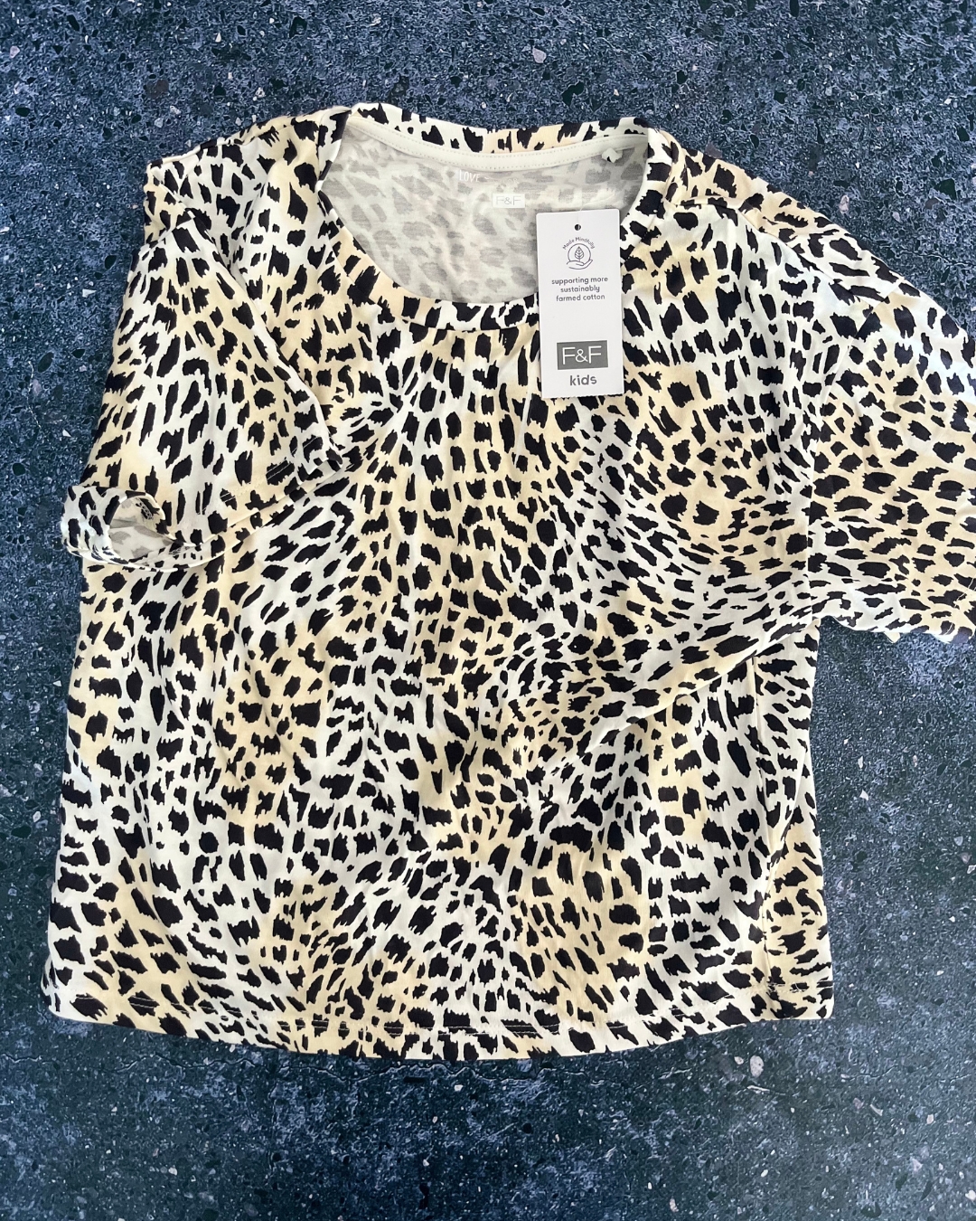 *F&F leopard print top 9/10Y