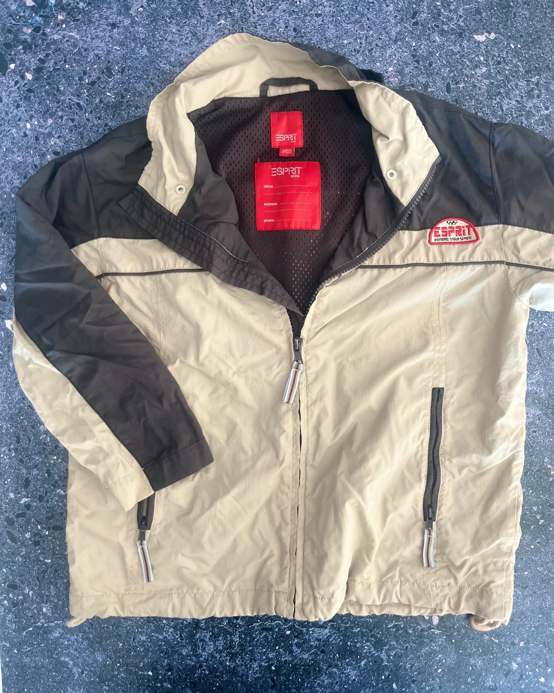 Esprit brown and grey jacket 6/7Y