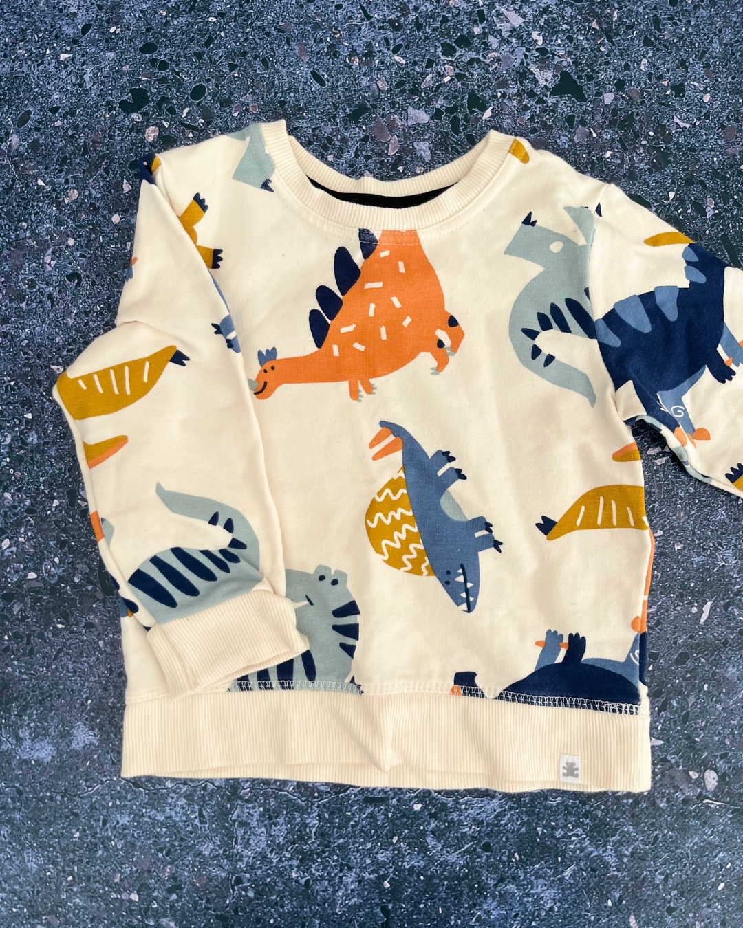 Woolworths beige dinosaur sweater 12/18M
