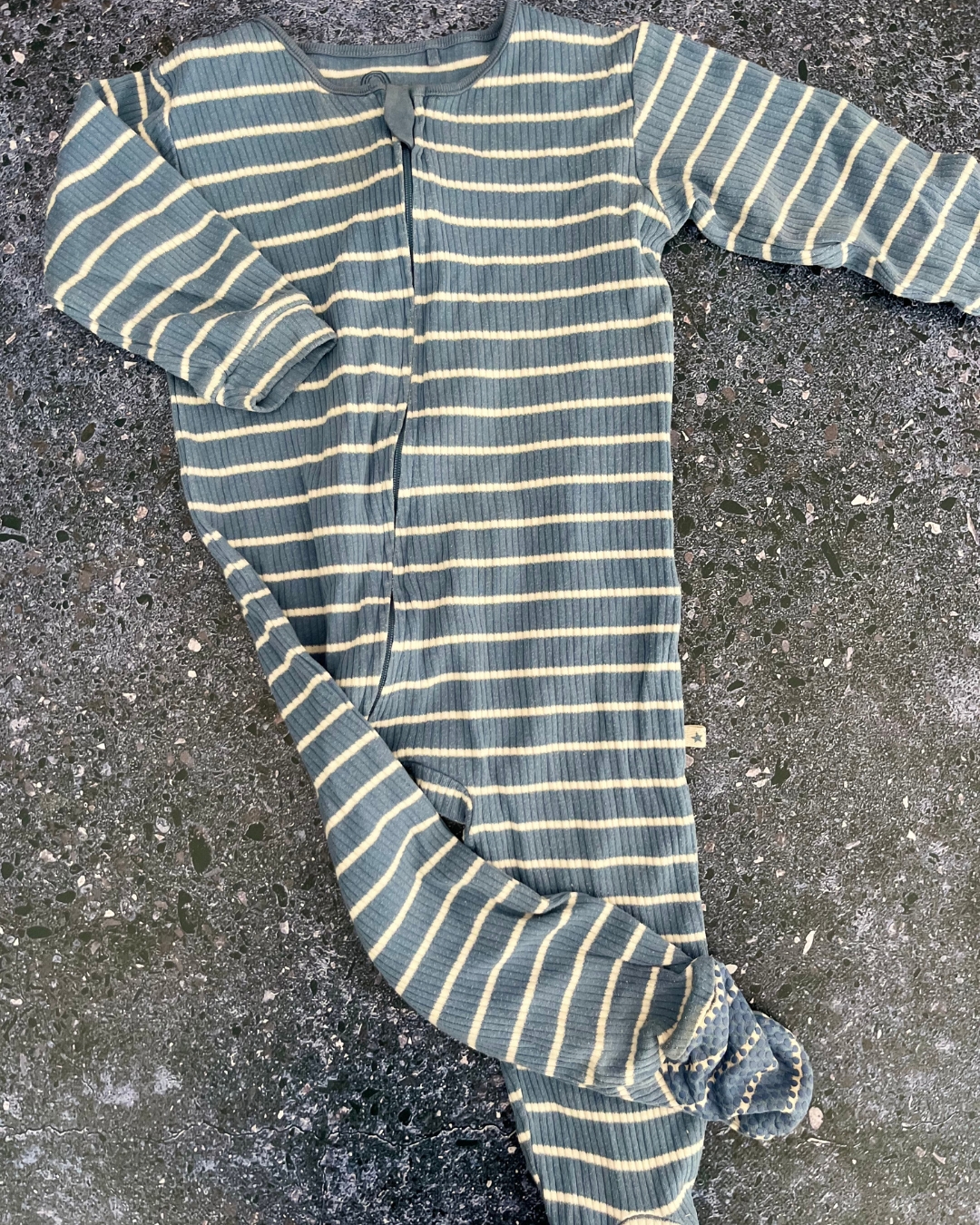 Next blue and white striped onesie 12/18M