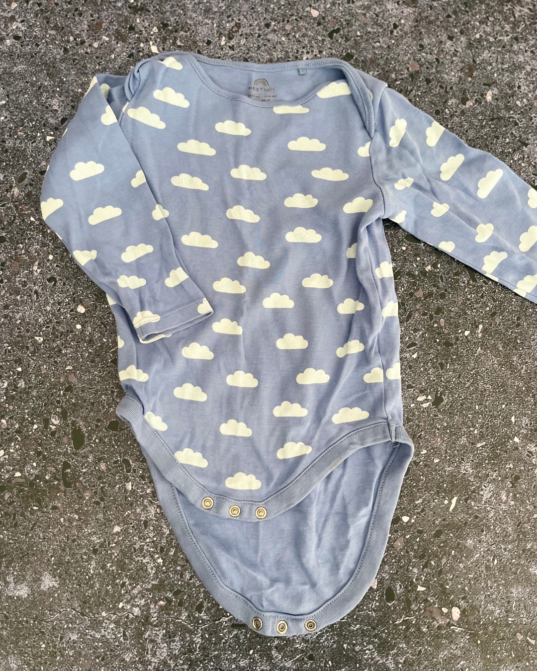 Carters blue clouds baby grow 12/18M