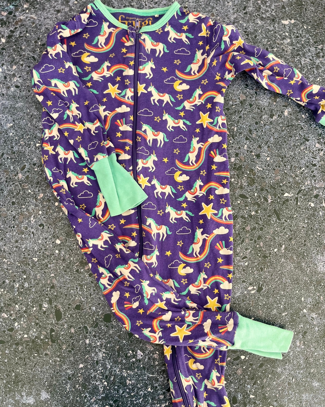 Frugo blue unicorn onesie 18/24M