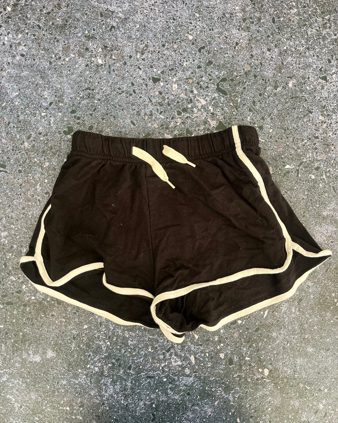 H&M black shorts with white trim 11/12Y