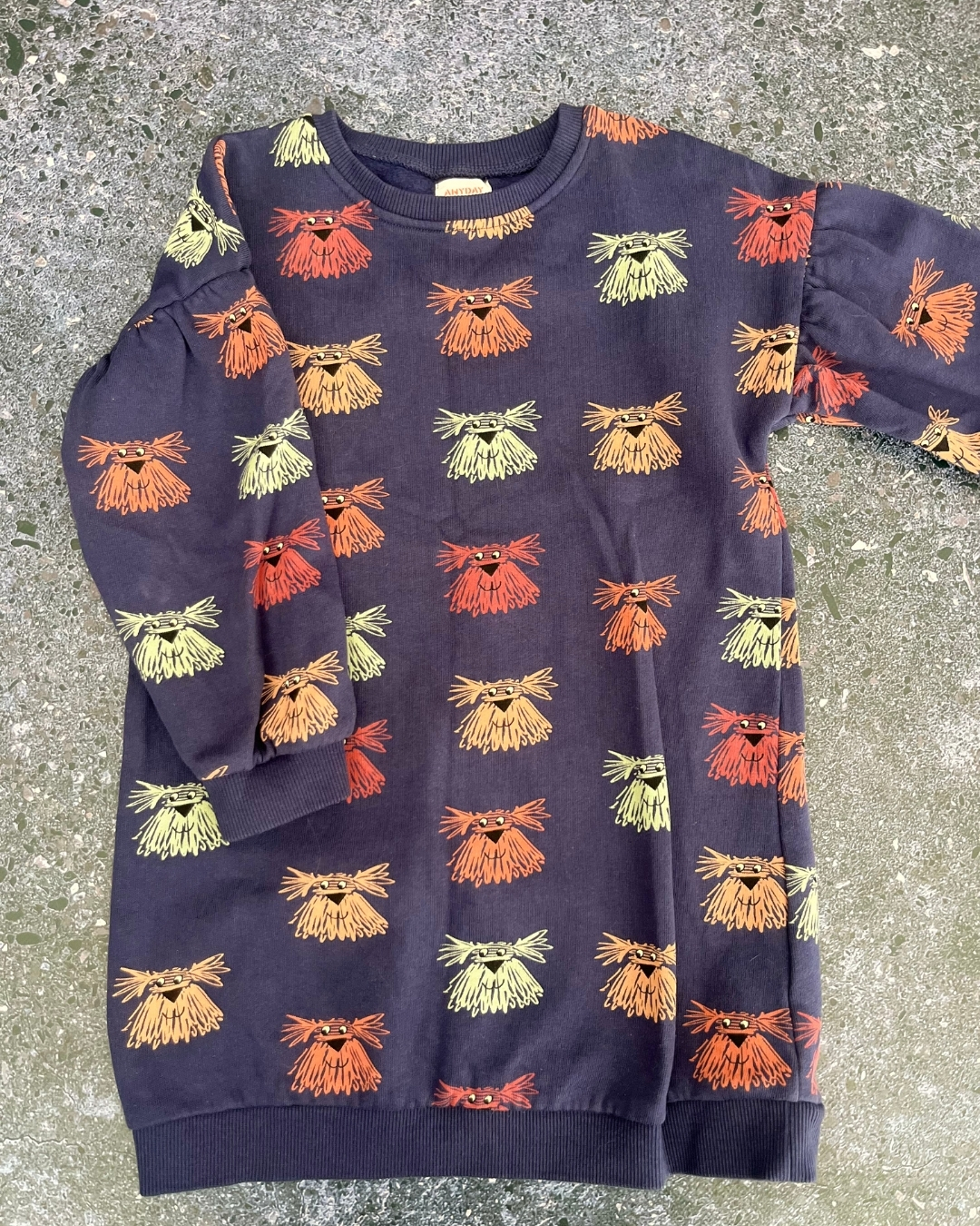 John Lewis blue dogs winter dress 3/4Y