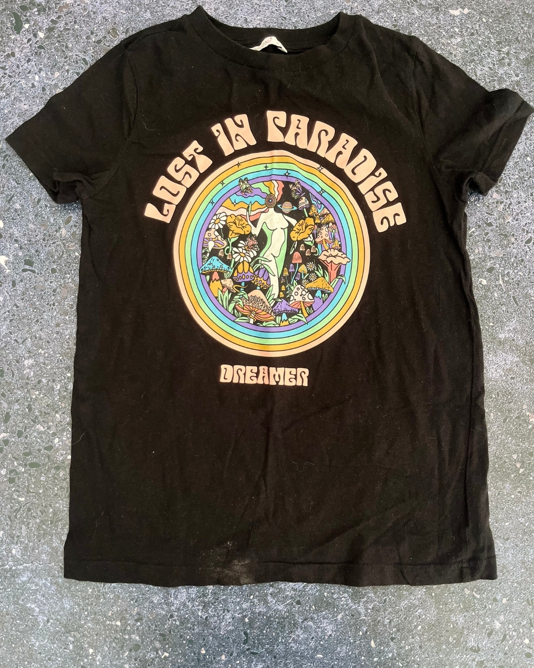 Free 2BU black Lost in Paradise T-shirt 8Y