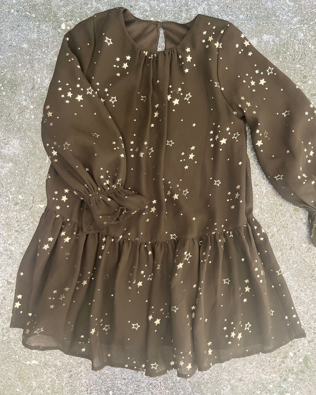 Woolworths black hearts tulle dress 5Y