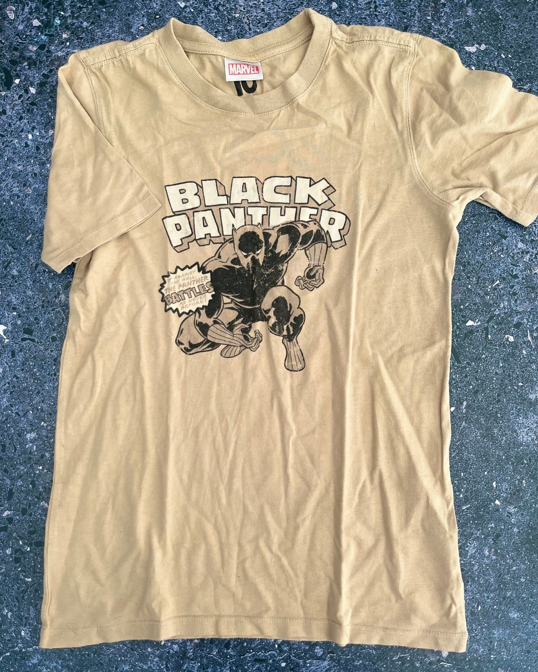 Cotton On beige Black Panther T-shirt 10Y