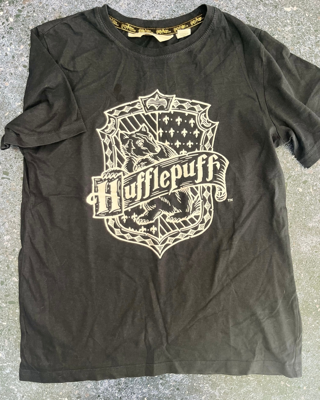 H&M blue Hufflepuff T-shirt 10/12Y